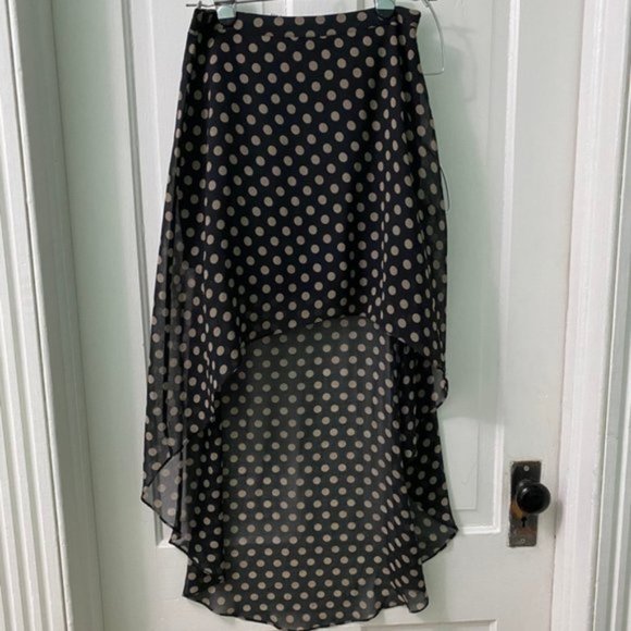 Forever 21 Dresses & Skirts - Forever 21 - High low sheer polka dot skirt - Size Large